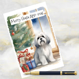 Lhasa Apso Dog Christmas Card