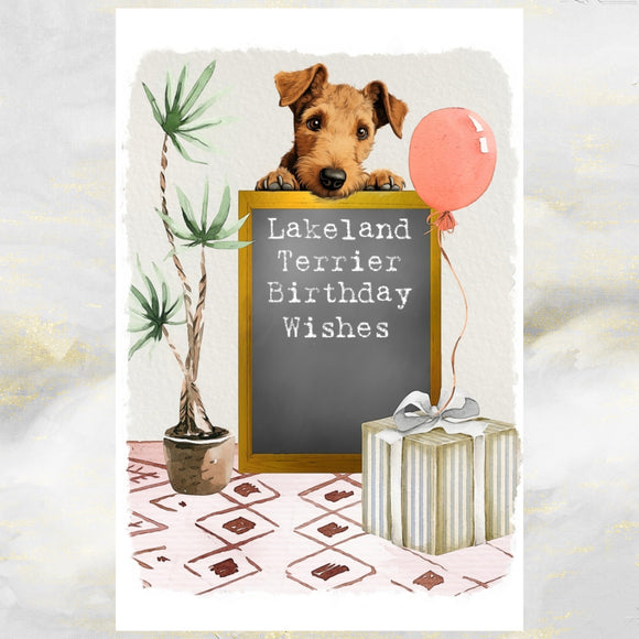Lakeland Terrier Dog Birthday Greetings Card