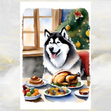 Alaskan Malamute Dog Christmas Card