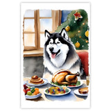 Alaskan Malamute Dog Christmas Card