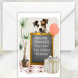 Parson Russell Terrier Dog Birthday Greetings Card