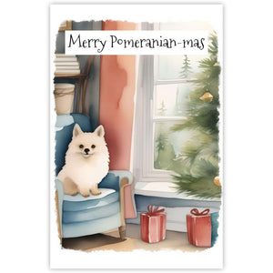 Pomeranian Dog Christmas Card