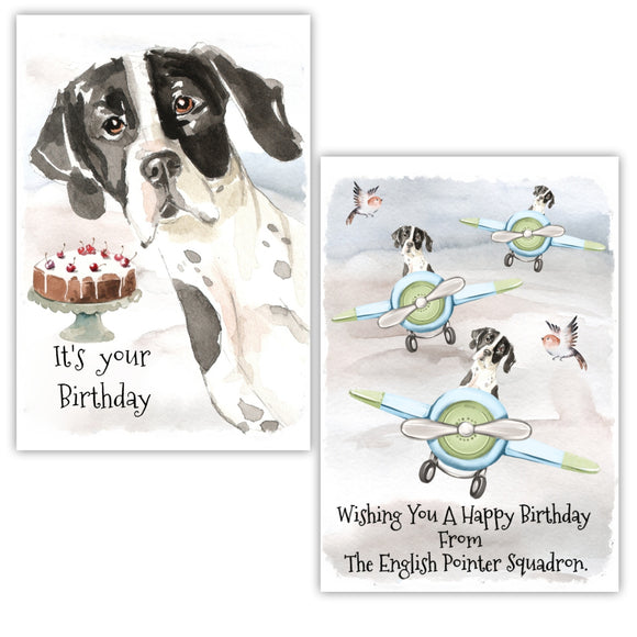 English Pointer Dog Birthday Cards