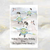 English Pointer Dogs Greetings Card, Funny Pointer Dog Birthday Card, Pointers.