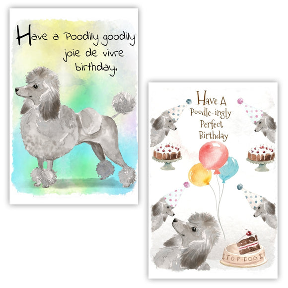 Poodle Dog Birthday Cards
