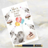 Poodle Birthday Card, Poodle Birthday Party Card, Funny Poodle Birthday Card