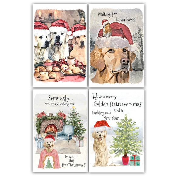 Golden Retriever Dog Christmas Cards