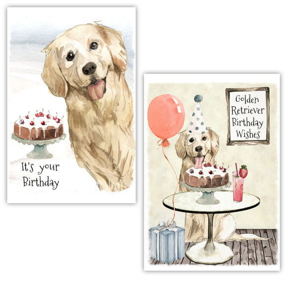 Golden Retriever Dog Birthday Cards