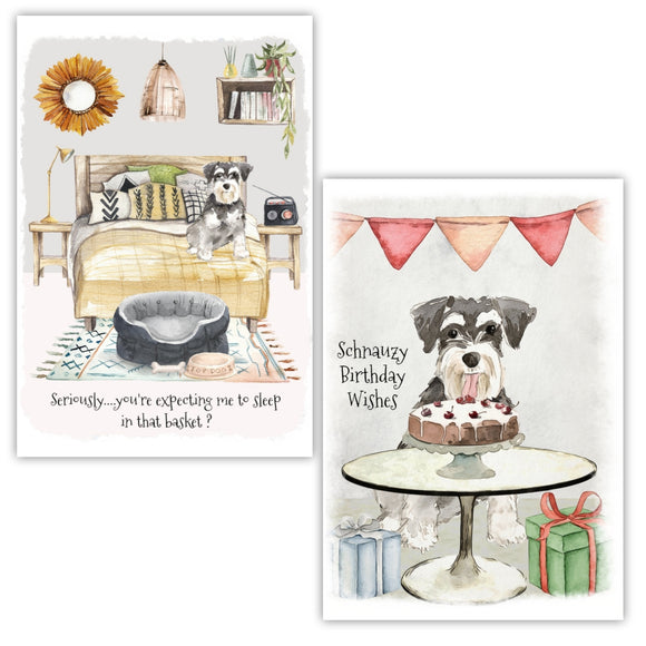 Schnauzer Dog Greetings Cards