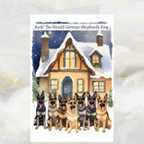 German Shepherd Dogs Christmas Card