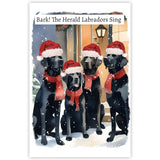 Black Labrador Dogs Christmas Card