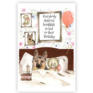 German Shepherd Dog Greetings Card, Funny German Shepherd Dog Birthday Card: