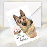 German Shepherd Dog Birthday Card, German Shepherd Greetings Card, German Shepherd Dog, It's Your Birthday German Shepherd Card