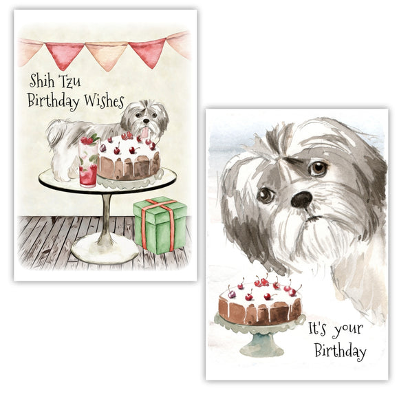Shih Tzu Dog Birthday Cards