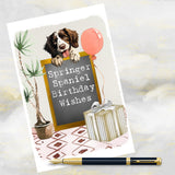 Springer Spaniel Dog Birthday Greetings Card