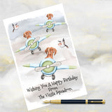 Hungarian Vizsla Dog Greetings Card, Funny Vizsla Dog Birthday Card.