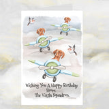 Hungarian Vizsla Dog Greetings Card, Funny Vizsla Dog Birthday Card.