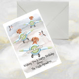 Hungarian Vizsla Dog Greetings Card, Funny Vizsla Dog Birthday Card.