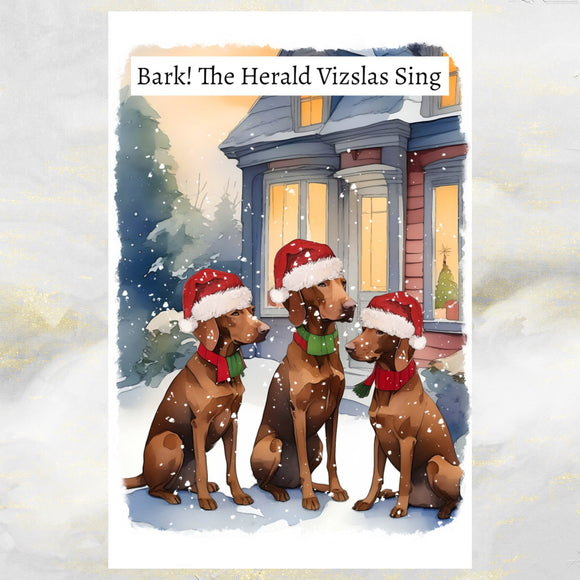 Vizsla Dogs Christmas Card
