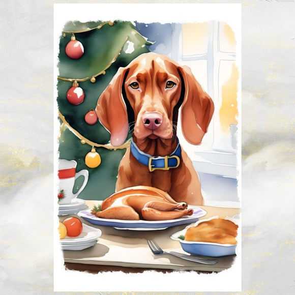 Vizsla Dog Christmas Card