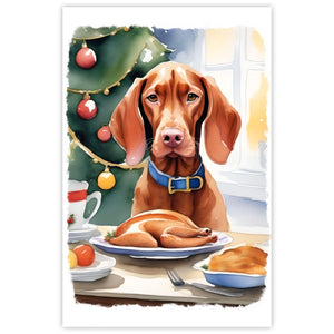 Vizsla Dog Christmas Card