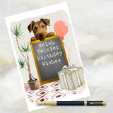 Welsh Terrier Dog Birthday Greetings Card