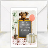 Welsh Terrier Dog Birthday Greetings Card