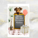 Welsh Terrier Dog Birthday Greetings Card