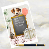 Wire Fox Terrier Dog Birthday Greetings Card