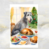 Irish Wolfhound Dog Christmas Card