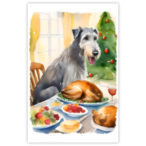 Irish Wolfhound Dog Christmas Card