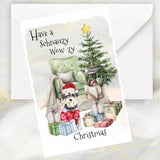 Schnauzer Dog Christmas Card, Fun Schnauzer Christmas Card.