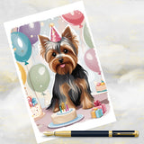 Yorkshire Terrier Dog Birthday Card