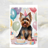 Yorkshire Terrier Dog Birthday Card