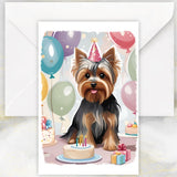 Yorkshire Terrier Dog Birthday Card