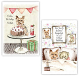 Yorkshire Terrier Dogs Birthday Cards
