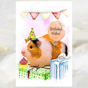 guinea pig birthday card