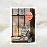 Maine Coon Cat Birthday Card