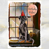 black labrador birthday card