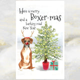 boxer dog christmas card saddlemount cards