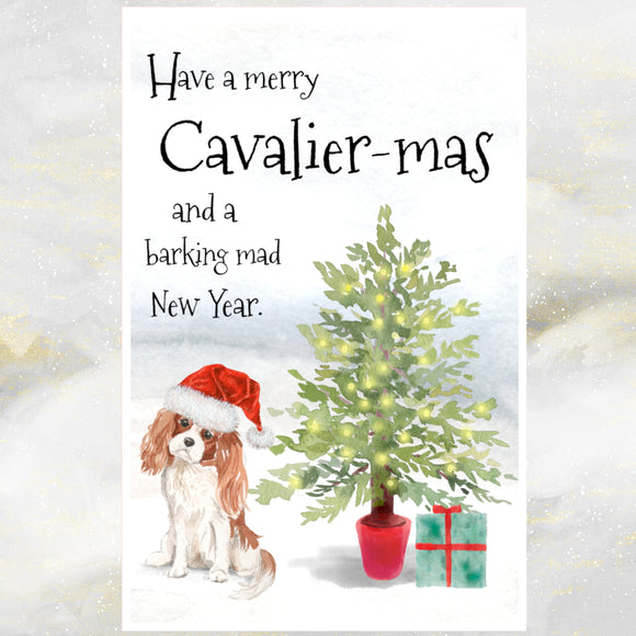 Cavalier King Charles Spaniel Dog Christmas Card