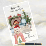 cockapoo dog christmas card