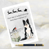 Border Collie Dog Christmas Card