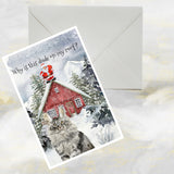 Maine Coon Cat Christmas Card