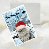 Maine Coon Cat Christmas Card