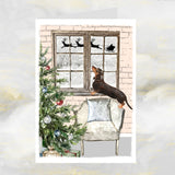 Dachshund Dog Christmas Card