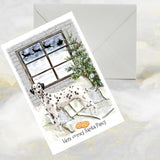 Dalmatian Dog Christmas Card