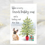 french bulldog christmas card