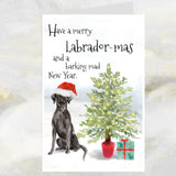 Black Labrador Dog Christmas Card