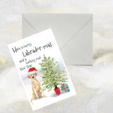 yellow labrador dog christmas card saddlemount cards